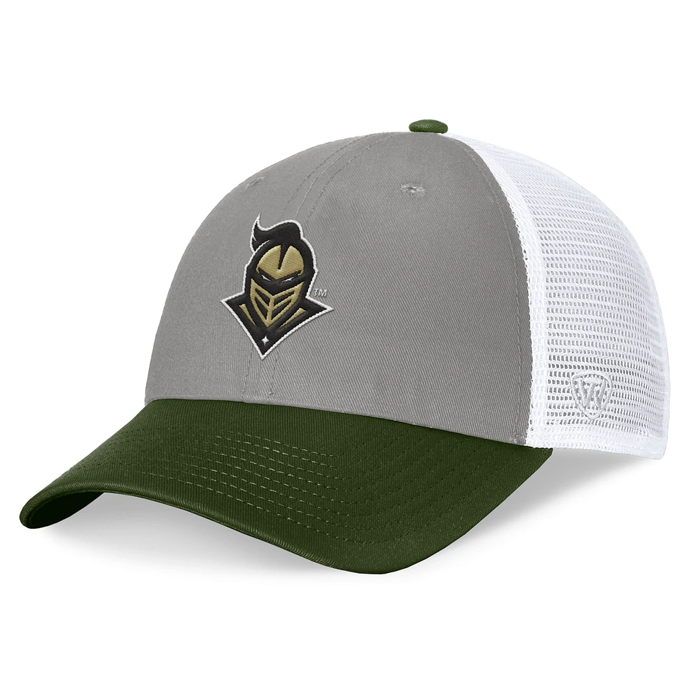 Casquette réglable pour hommes, haut du monde, gris/vert, UCF Knights OHT, badge d'appréciation militaire, camionneur