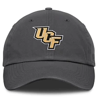 Men's Top of the World Heather Charcoal UCF Knights Team Logo Washed Adjustable Hat