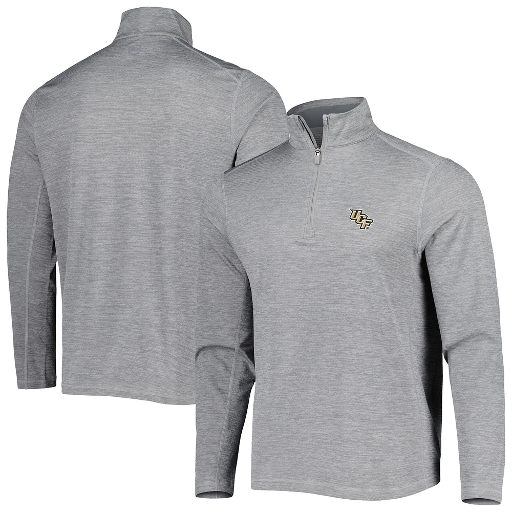 Men's Vineyard Vines Gray UCF Knights Sankaty Quarter-Zip Sweatshirt