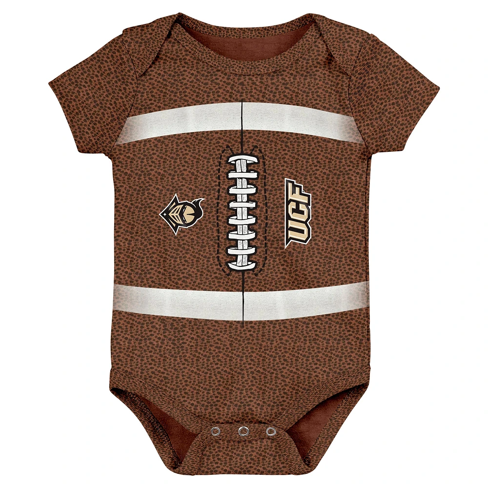 Body de football marron UCF Knights Catch Me pour nouveau-né et nourrisson