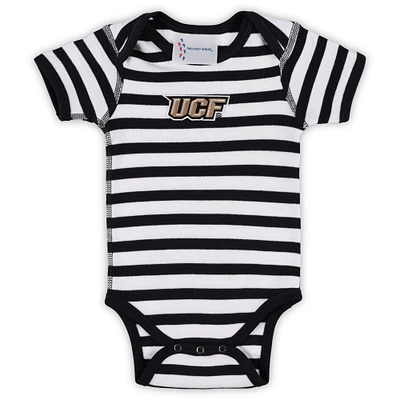 Newborn & Infant Two Feet Ahead Black UCF Knights Stripe Shoulder Bodysuit