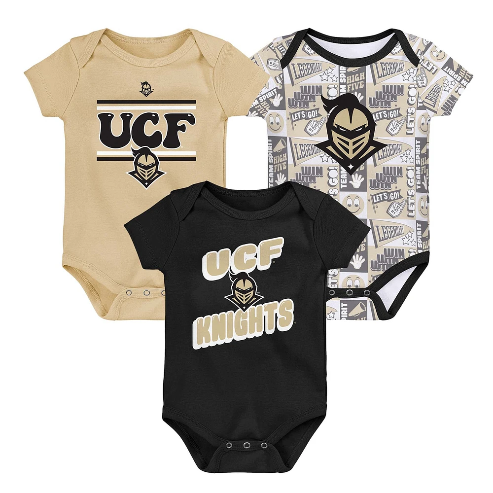 Lot de 3 bodies bleus pour nouveau-né UCF Knights Sunday Comics