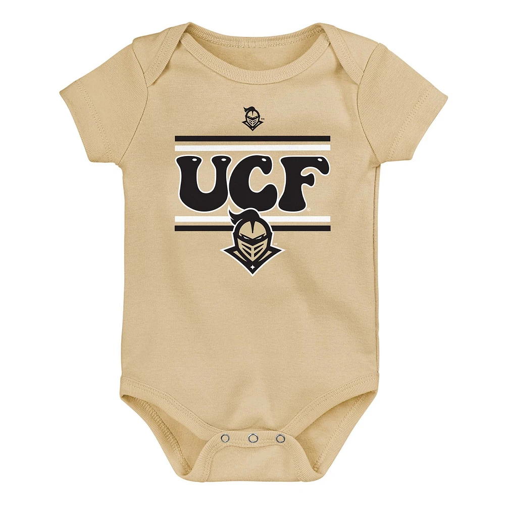 Newborn Blue UCF Knights Sunday Comics 3-Pack Bodysuit Set