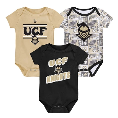 Newborn Blue UCF Knights Sunday Comics 3-Pack Bodysuit Set