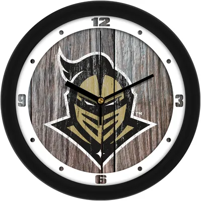 UCF Knights 11.5'' Suntime Premium Glass Face Weathered Wood Wall Clock