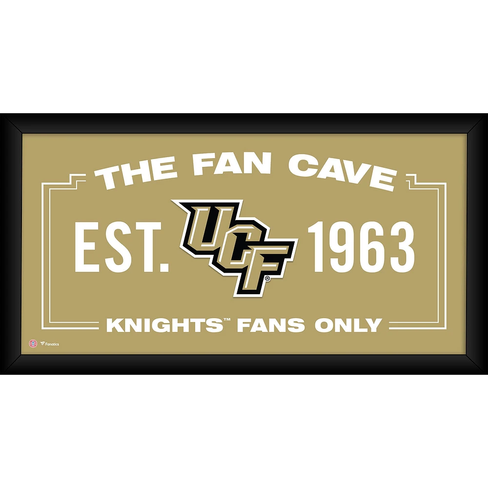 UCF Knights Framed 10" x 20" Fan Cave Collage