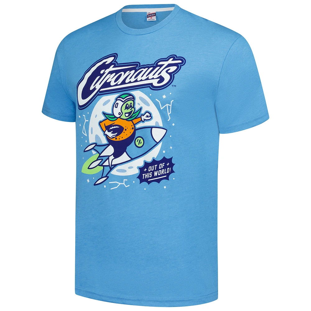 T-shirt unisexe bleu Charlie Hustle UCF Knights Citronauts Tri-Blend