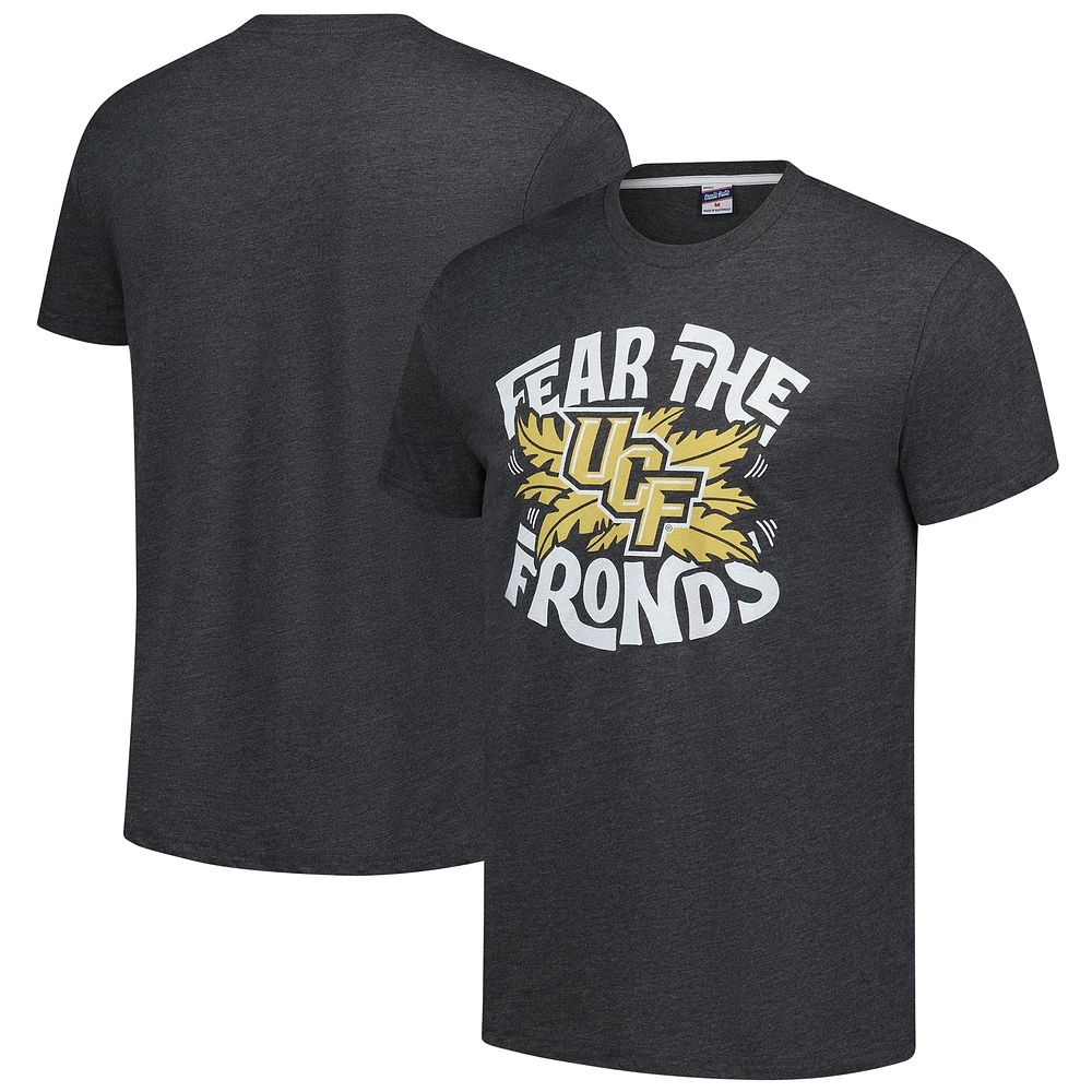 T-shirt unisexe Charlie Hustle Heather Black UCF Knights Fear the Fronds Tri-Blend