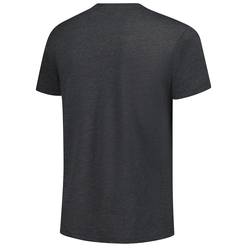 T-shirt unisexe Charlie Hustle Heather Black UCF Knights Fear the Fronds Tri-Blend