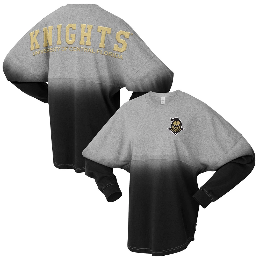 Unisex Spirit Jersey Black/Gray UCF Knights Ombre Long Sleeve T-Shirt