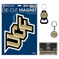 Lot de 4 porte-clés et aimants WinCraft UCF Knights