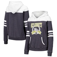 Sweat à capuche raglan rayé et bloqué UCF Knights Blitz pour femmes, charbon de bois