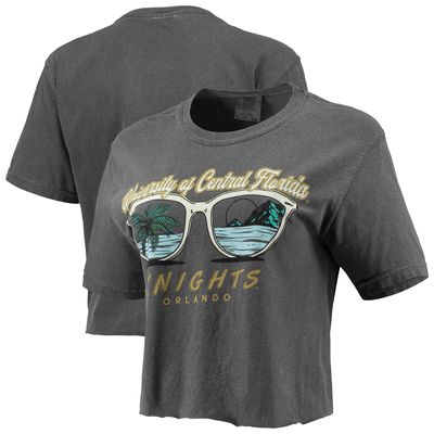 Women's Charcoal UCF Knights Vacation View Sunglasses Crop Top