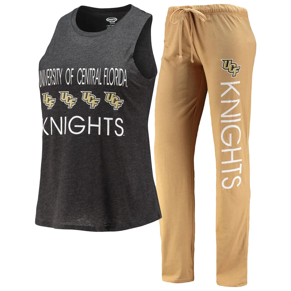 Women's Concepts Sport Black/Gold Army Black Knights Arctic T-Shirt & Flannel  Pants Sleep Set