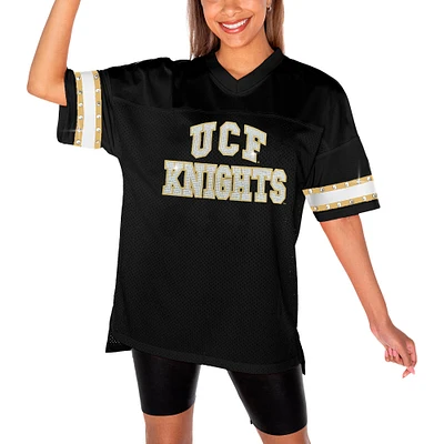 T-shirt tendance à strass noir Gameday Couture UCF Knights Until Kickoff pour femme