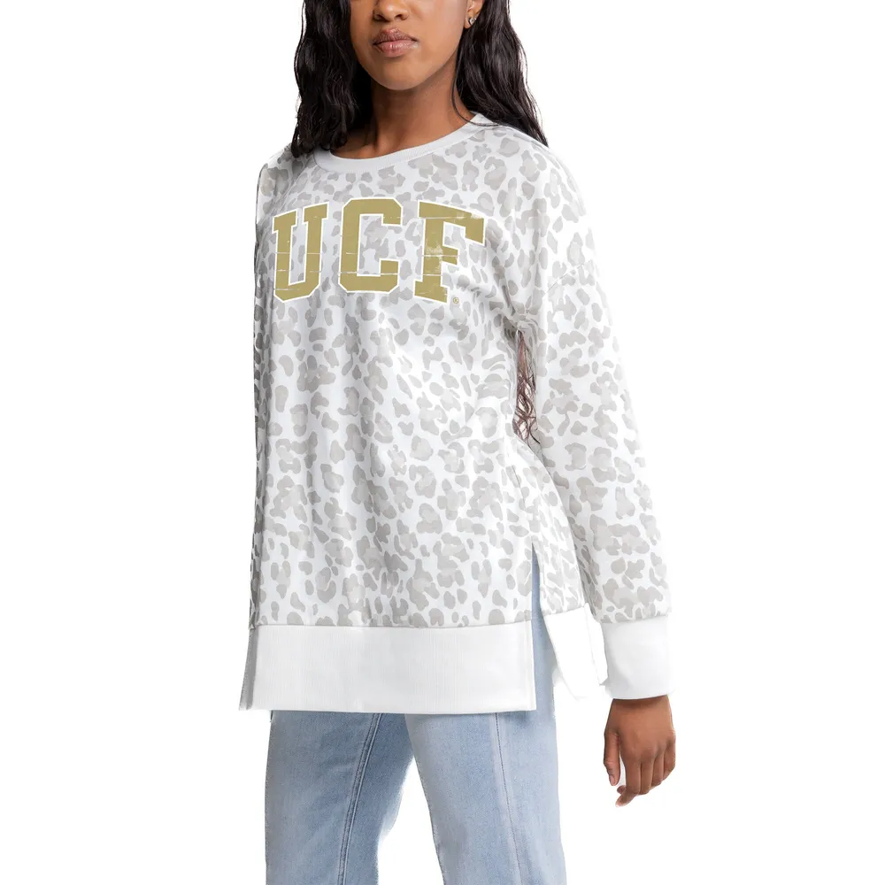 Women's Gameday Couture White UCF Knights Drop Shoulder Fleece Drop  Pullover Sweatshirt