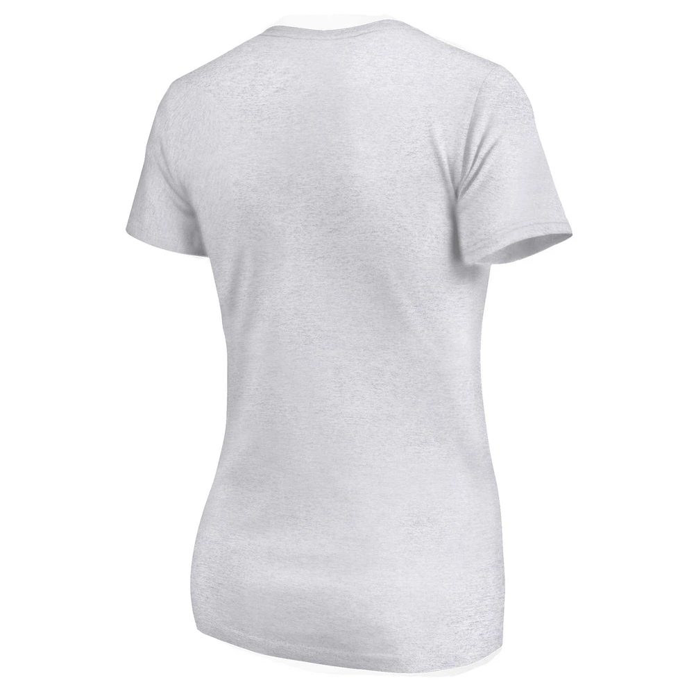 V105855 UCF 240137_CR6710 IM1 Nom de l'équipe à carreaux pour femmes T-shirt ondulé Triblend SS TEELADRIB CF240137_CR6710_HEWH #5