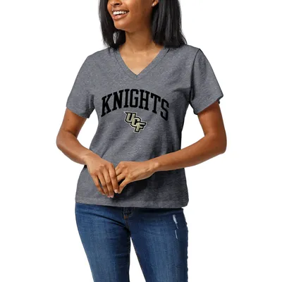 UCF Knights League Collegiate Wear Women's Intramural Boyfriend V-Neck T-Shirt - Heather Gray