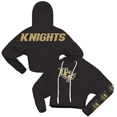 Sweat à capuche court surdimensionné UCF Knights Spirit Jersey noir pour femmes