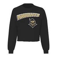 Women's Spirit Jersey Black UCF Knights Slouchy Cropped Long Sleeve T-Shirt