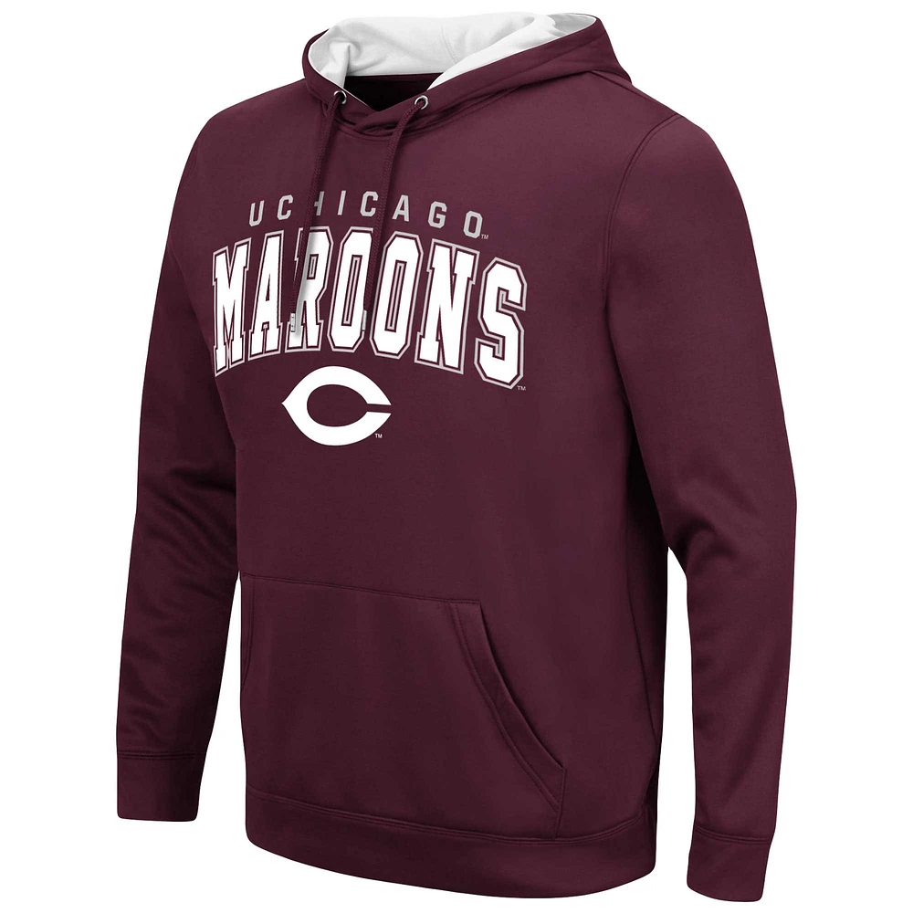 Men's Colosseum Maroon UChicago Maroons Resistance Pullover Hoodie