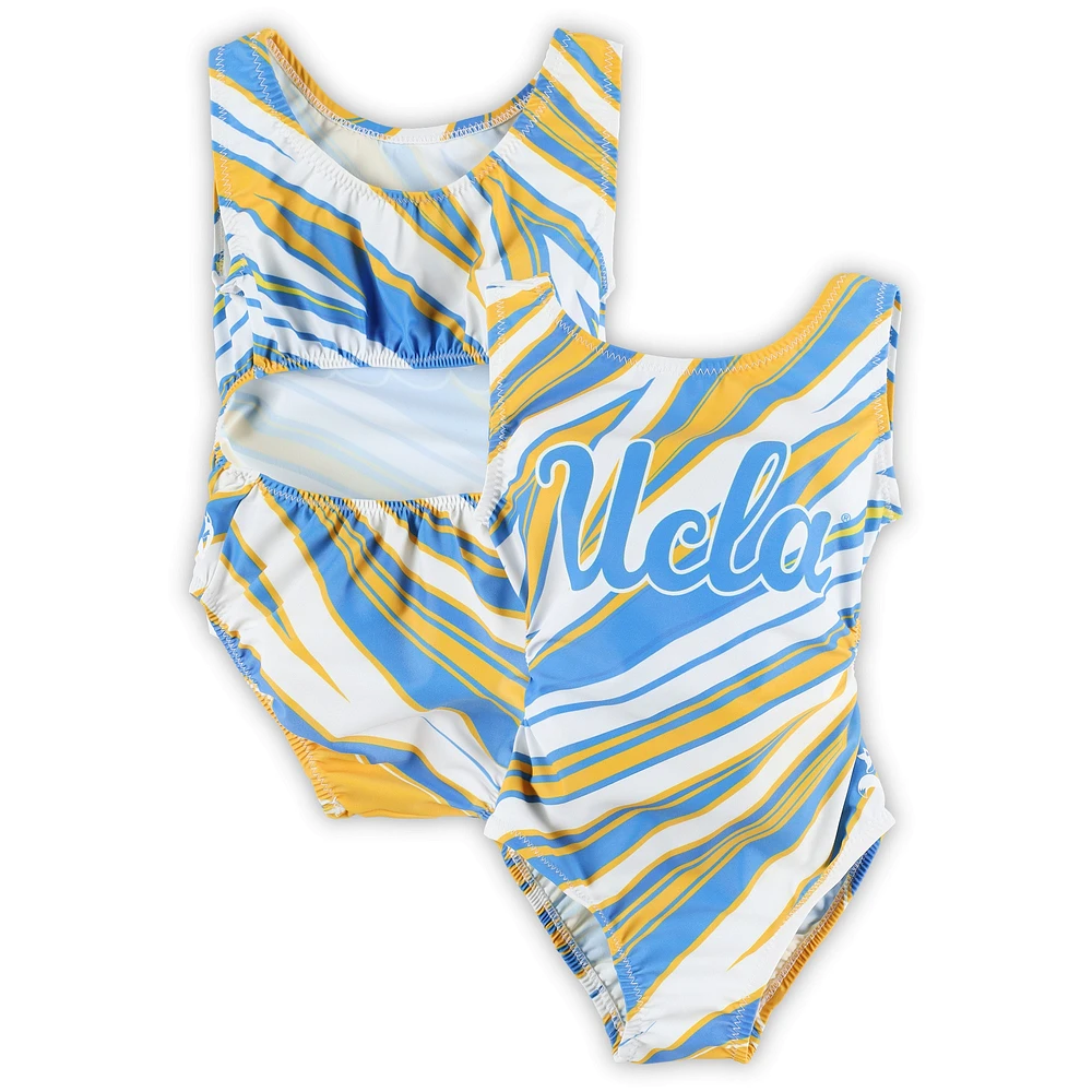 Girls Youth White UCLA Bruins Burst Leotard