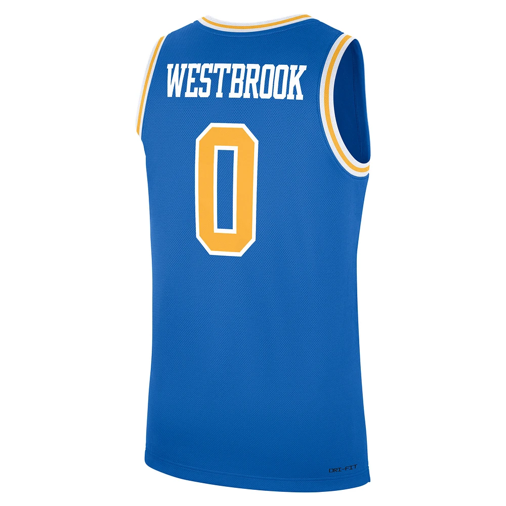 Men's Jordan Brand Russell Westbrook Blue UCLA Bruins Performance Replica Basketball Jersey