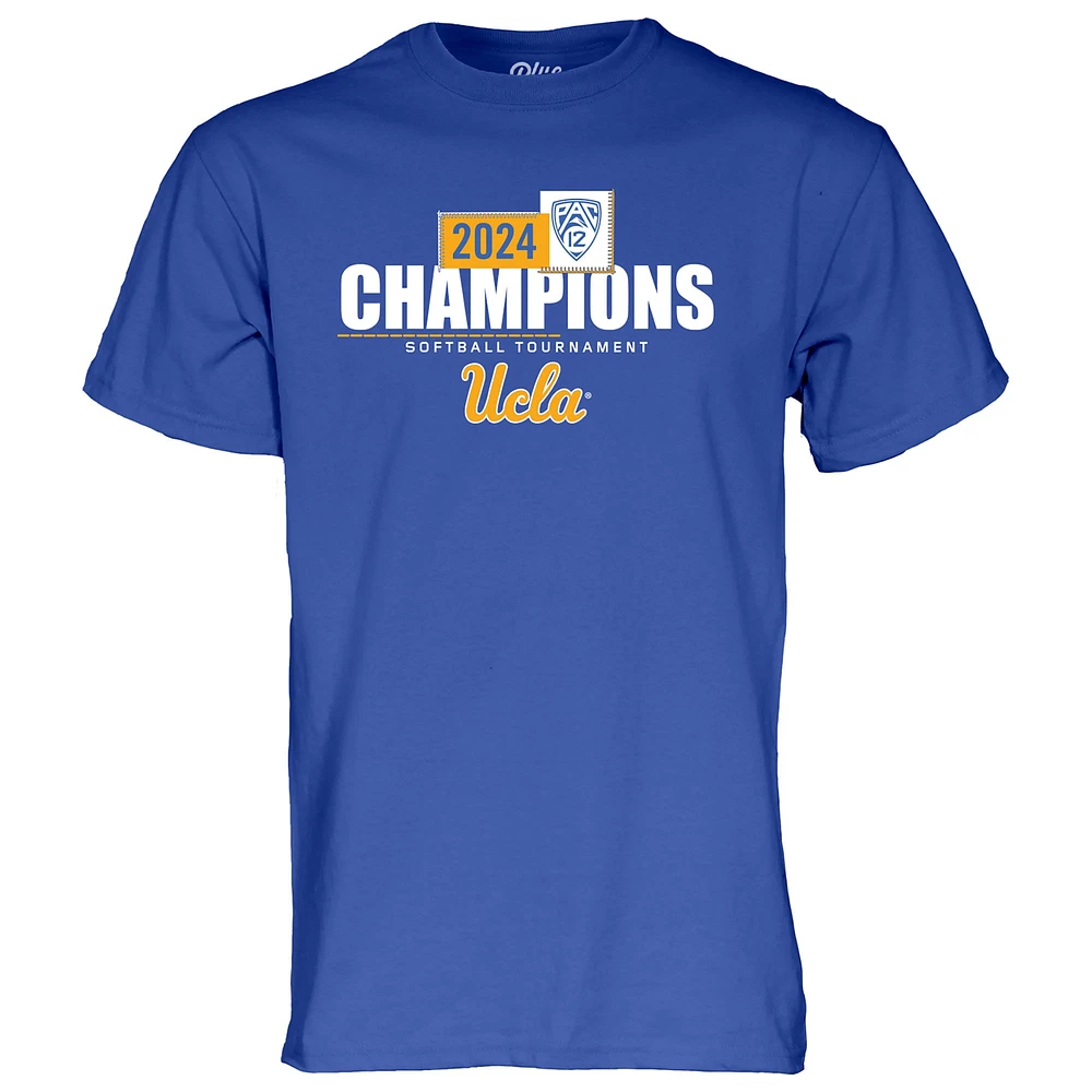 Men's Blue 84  UCLA Bruins 2024 PAC-12 Softball Conference Tournament Champions Locker Room T-Shirt