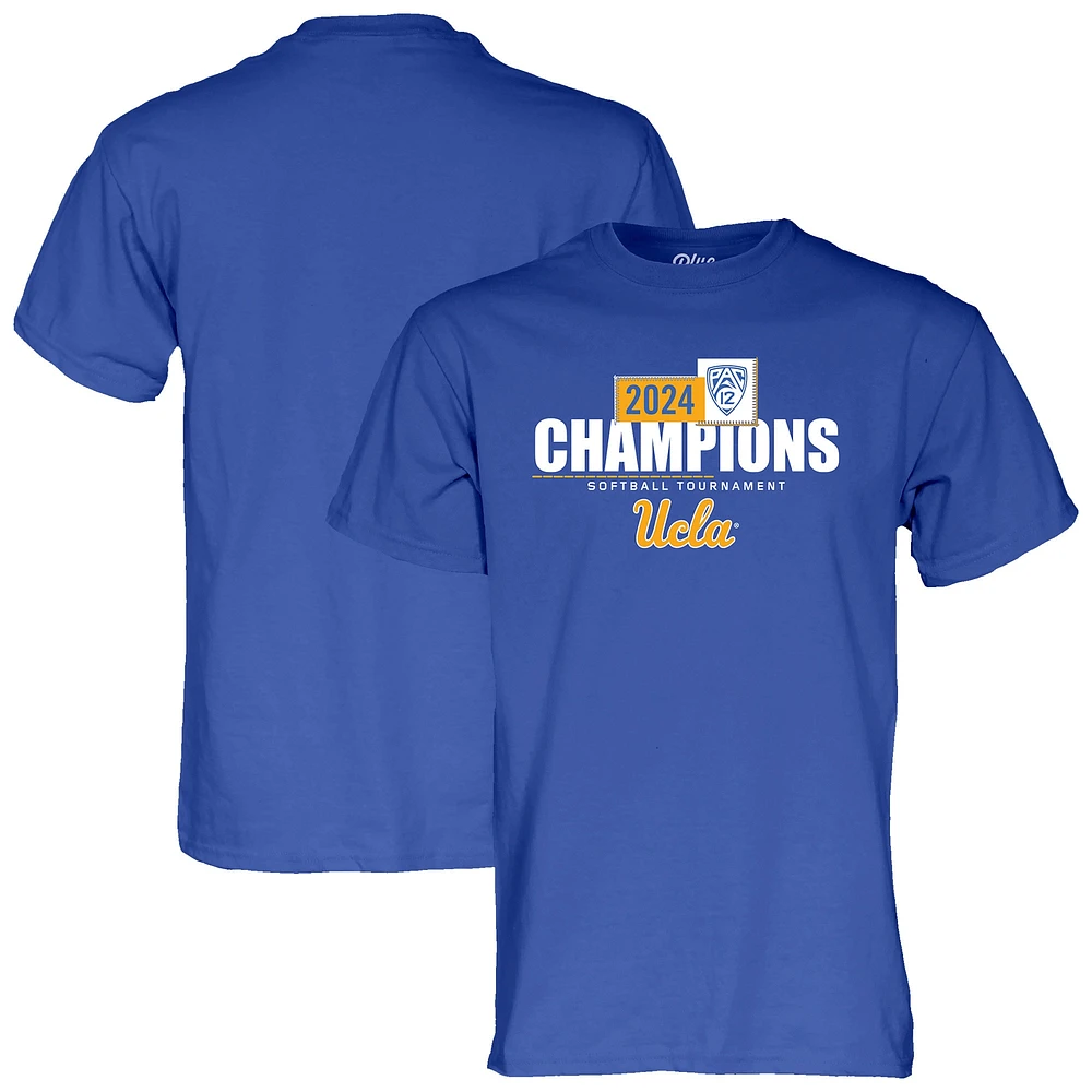 Men's Blue 84  UCLA Bruins 2024 PAC-12 Softball Conference Tournament Champions Locker Room T-Shirt