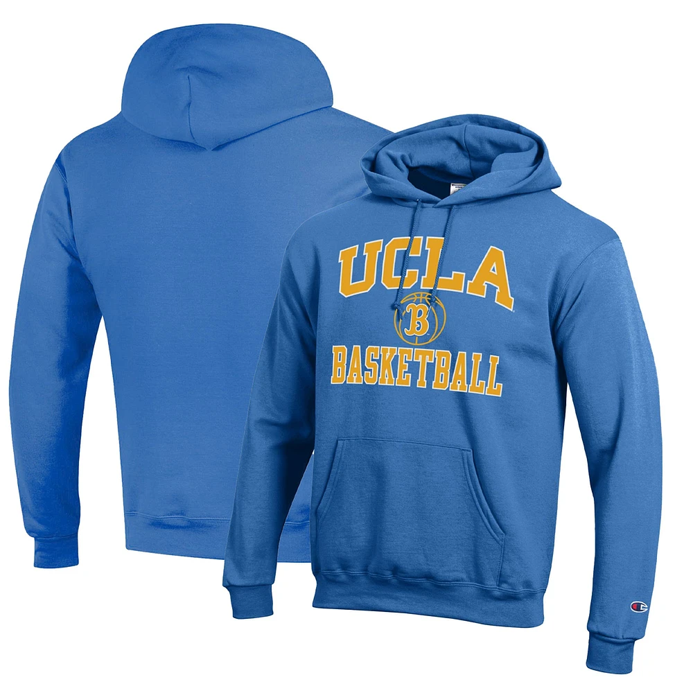 Sweat à capuche Champion Blue UCLA Bruins Basketball Icon Powerblend pour hommes