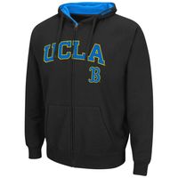 Men's Colosseum Black UCLA Bruins Arch & Logo 3.0 Full-Zip Hoodie