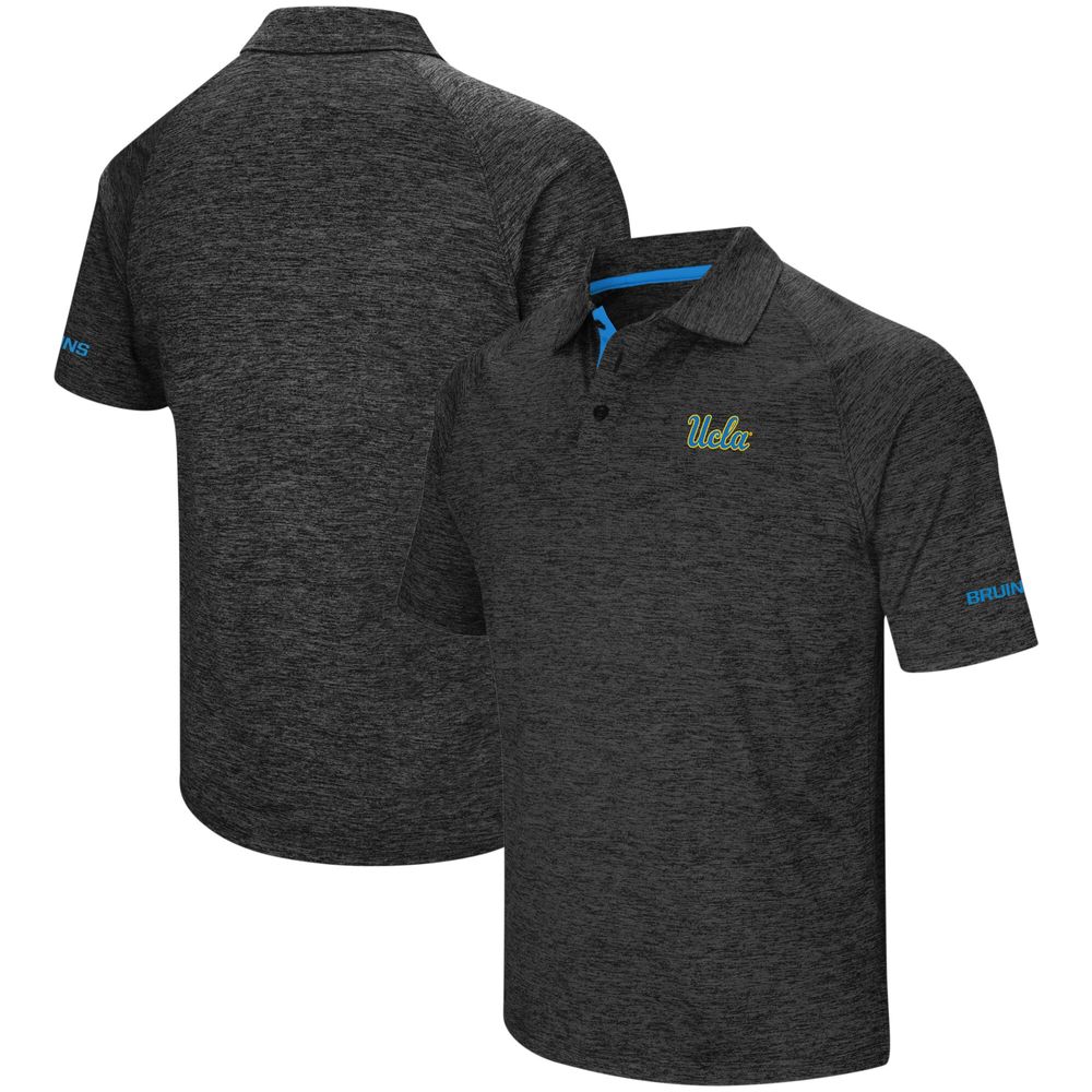 Men's Colosseum Black UCLA Bruins Big & Tall Down Swing Polo