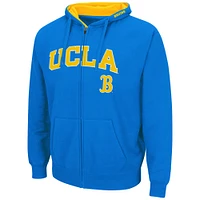 Men's Colosseum Blue UCLA Bruins Arch & Logo 3.0 Full-Zip Hoodie