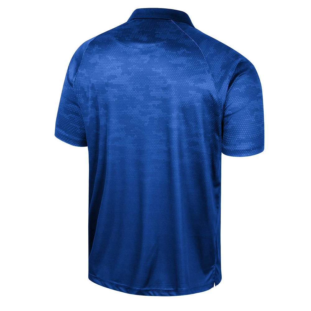 Polo à manches raglan en nid d'abeille UCLA Bruins Colosseum Blue pour hommes