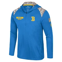 Men's Colosseum Blue UCLA Bruins OHT Military Appreciation Quarter-Zip Hoodie Jacket