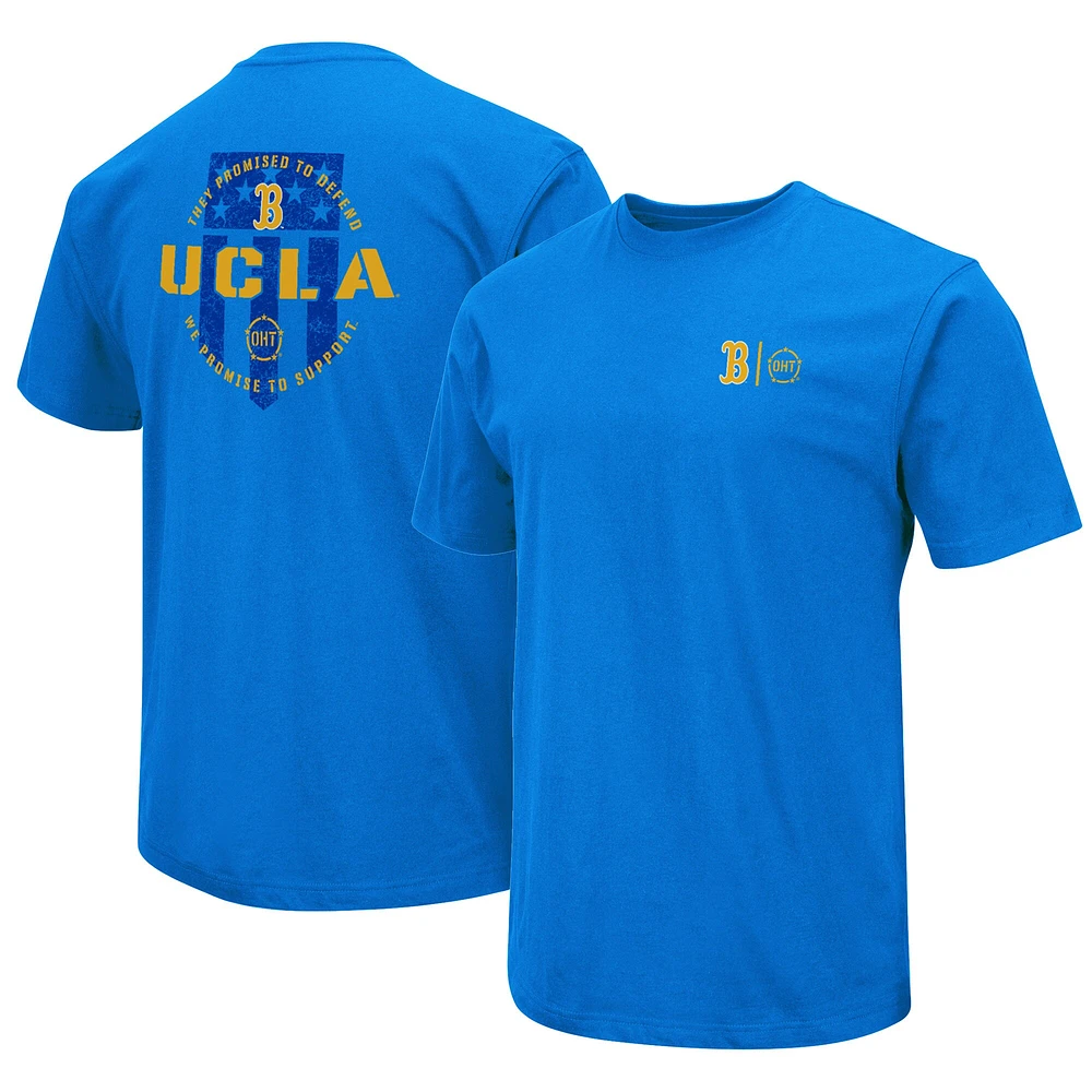 T-shirt d'appréciation militaire Colosseum Blue UCLA Bruins OHT pour homme