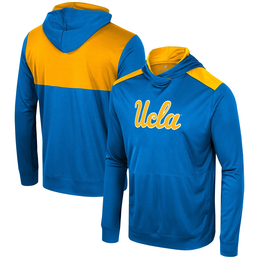 Men's Colosseum Blue UCLA Bruins Warm Up Long Sleeve Hoodie T-Shirt