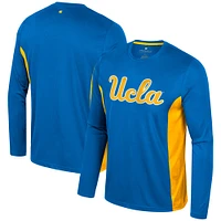 T-shirt d'échauffement à manches longues pour hommes, bleu Colosseum, UCLA Bruins