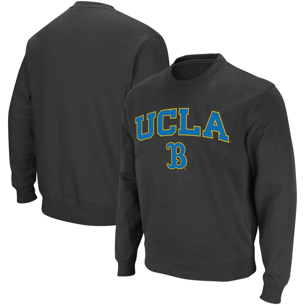 Men's Colosseum Charcoal UCLA Bruins Arch & Logo Crew Neck Sweatshirt