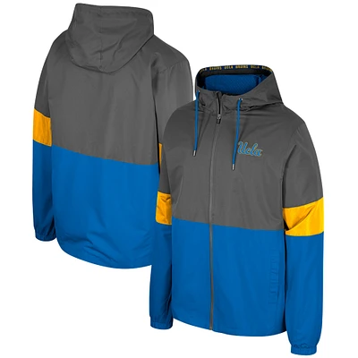 Veste à capuche entièrement zippée Colosseum Charcoal UCLA Bruins Miles pour hommes