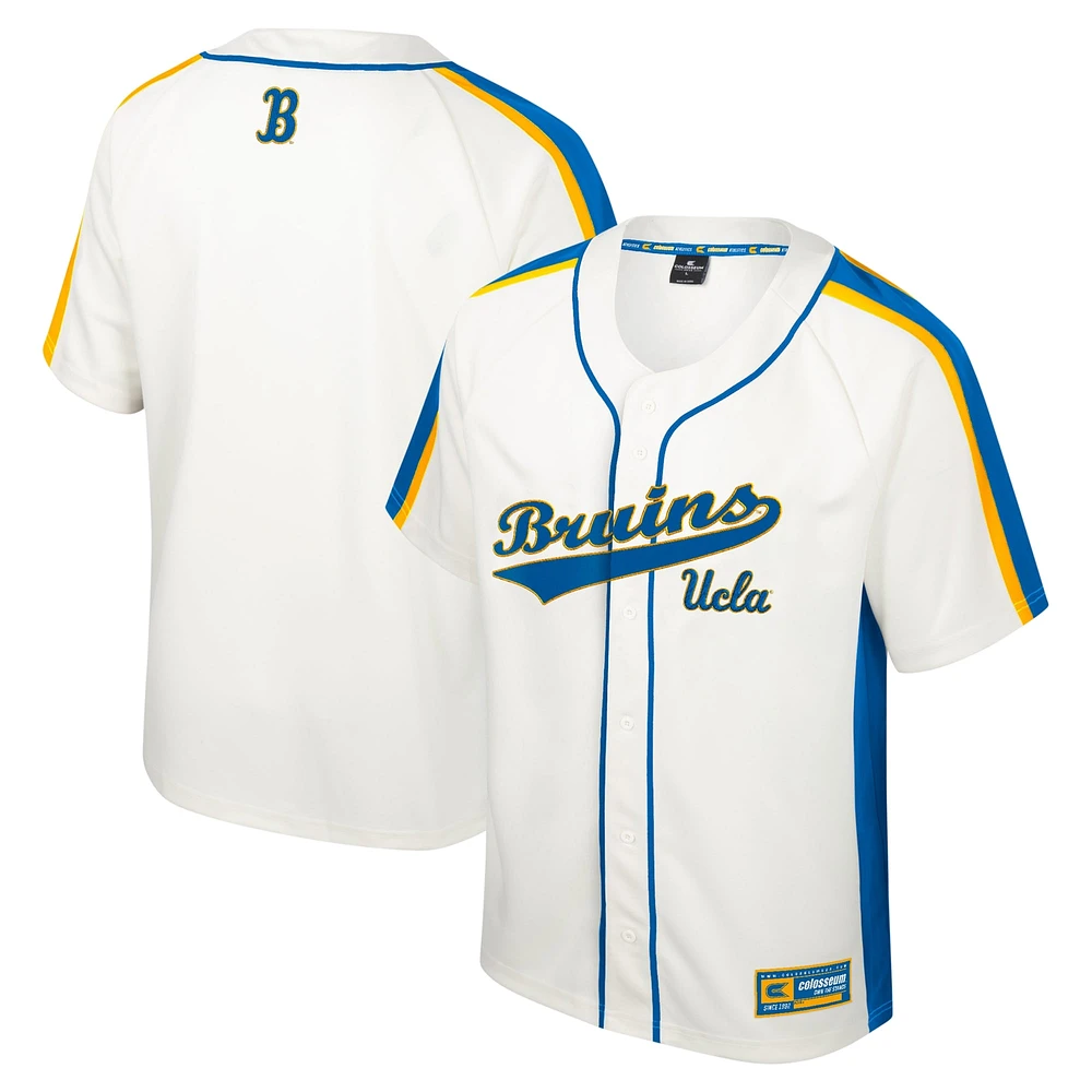 Men's Colosseum Cream UCLA Bruins Ruth Button-Up Baseball Jersey