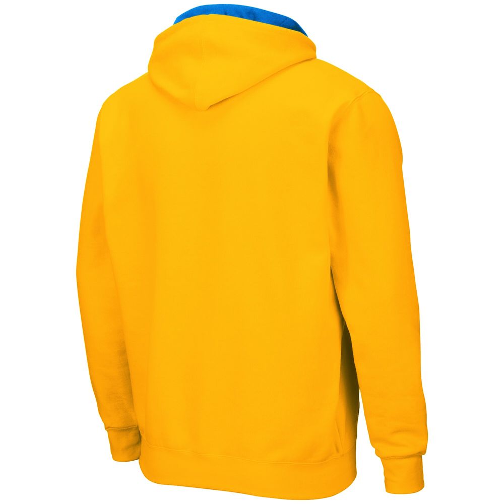 Men's Colosseum Gold UCLA Bruins Arch & Logo 3.0 Full-Zip Hoodie