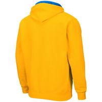 Men's Colosseum Gold UCLA Bruins Arch & Logo 3.0 Full-Zip Hoodie