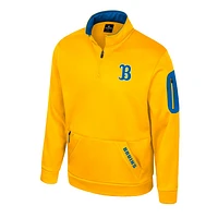 Men's Colosseum Gold UCLA Bruins Mainframe Quarter-Zip Fleece Jacket