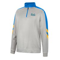 Men's Colosseum Gray/Blue UCLA Bruins Bushwood Fleece Quarter-Zip Jacket