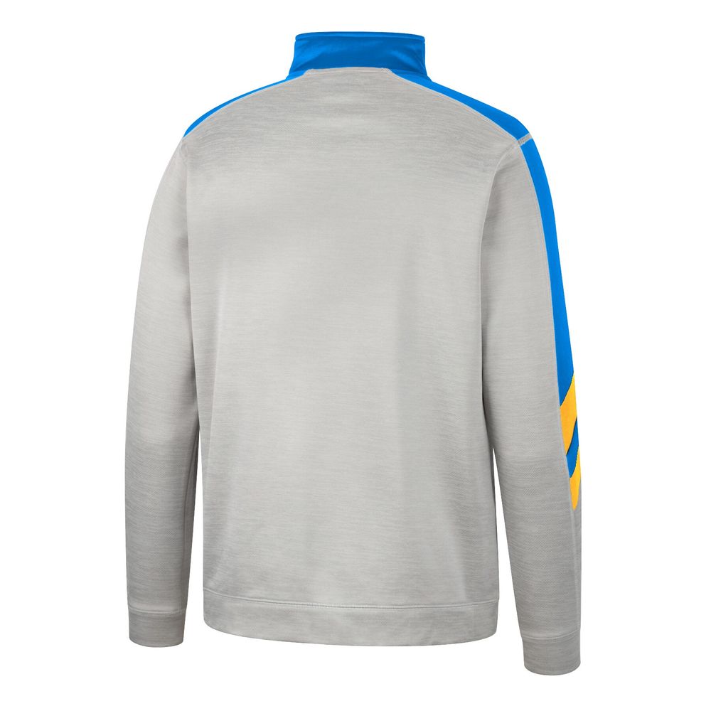 Men's Colosseum Gray/Blue UCLA Bruins Bushwood Fleece Quarter-Zip Jacket