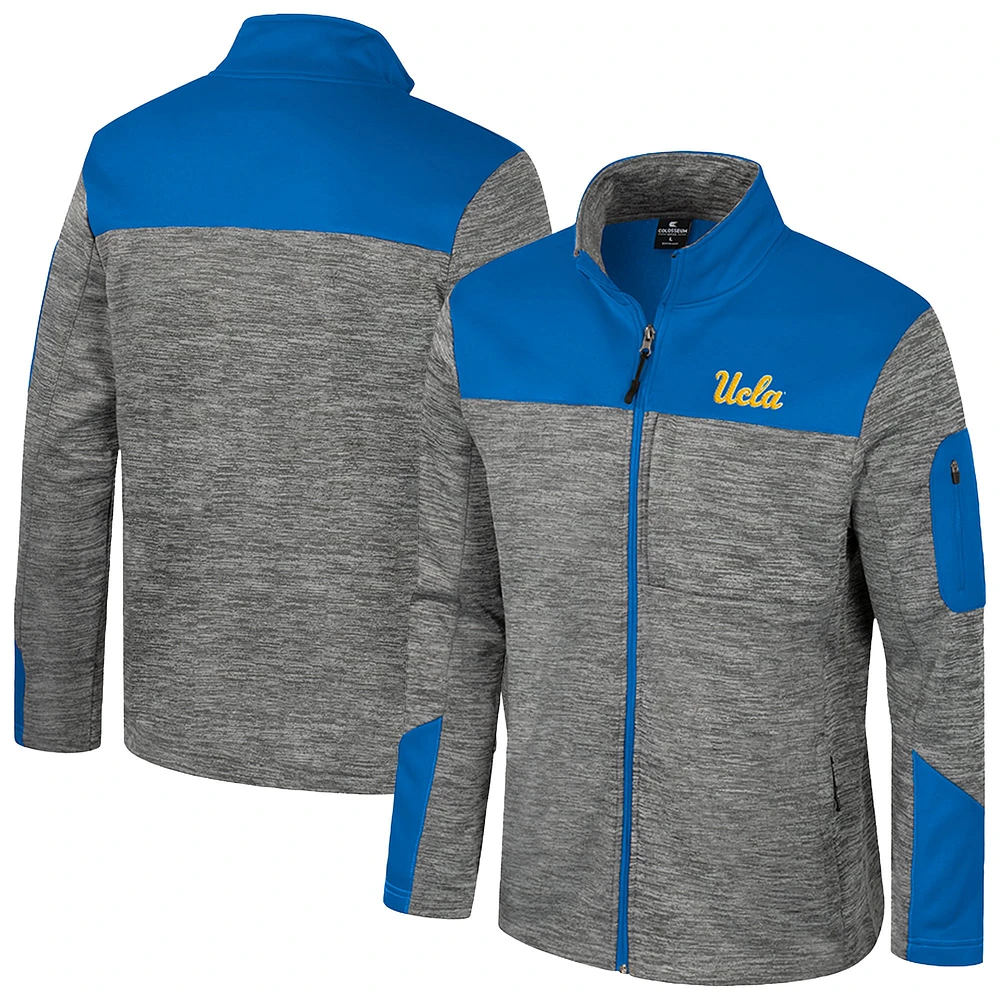 Veste zippée intégrale UCLA Bruins Guard pour homme, gris/bleu Colosseum