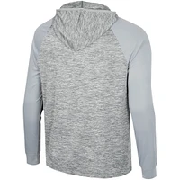 Men's Colosseum Gray UCLA Bruins Cybernetic Raglan Quarter-Zip Hooded Top