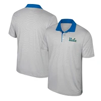 Men's Colosseum Gray UCLA Bruins Tuck Striped Polo