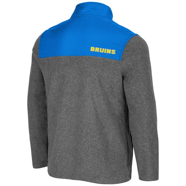 Colosseum chiné charbon/bleu UCLA Bruins Huff Snap Pullover pour hommes